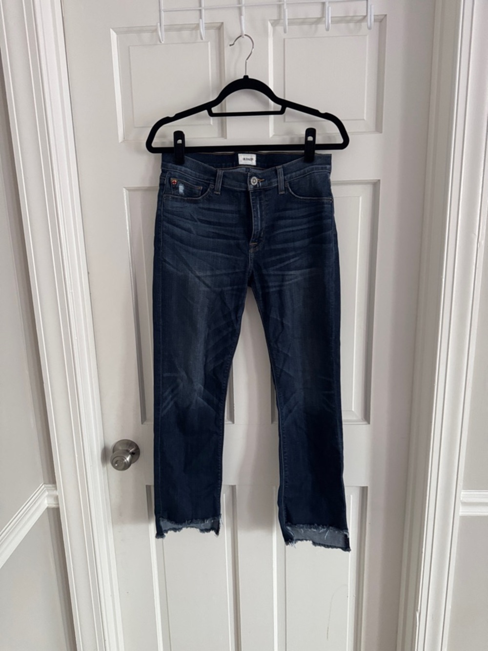Hudson Jeans - Medium Blue ankle length Denim with Golden Stitching